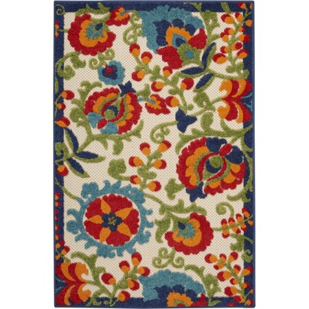 Palacedesigns 3 x 4 ft. Multi Color Mediterra Indoor & Outdoor Area Rug PA3656784